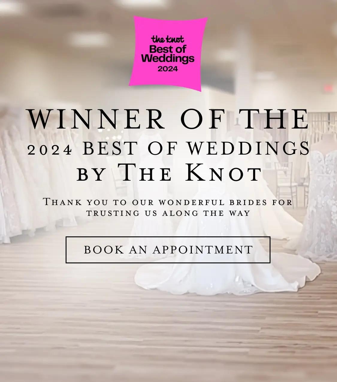 Bella Bridal Gallery is the winner of the 2024 Best of Wedding Knot award