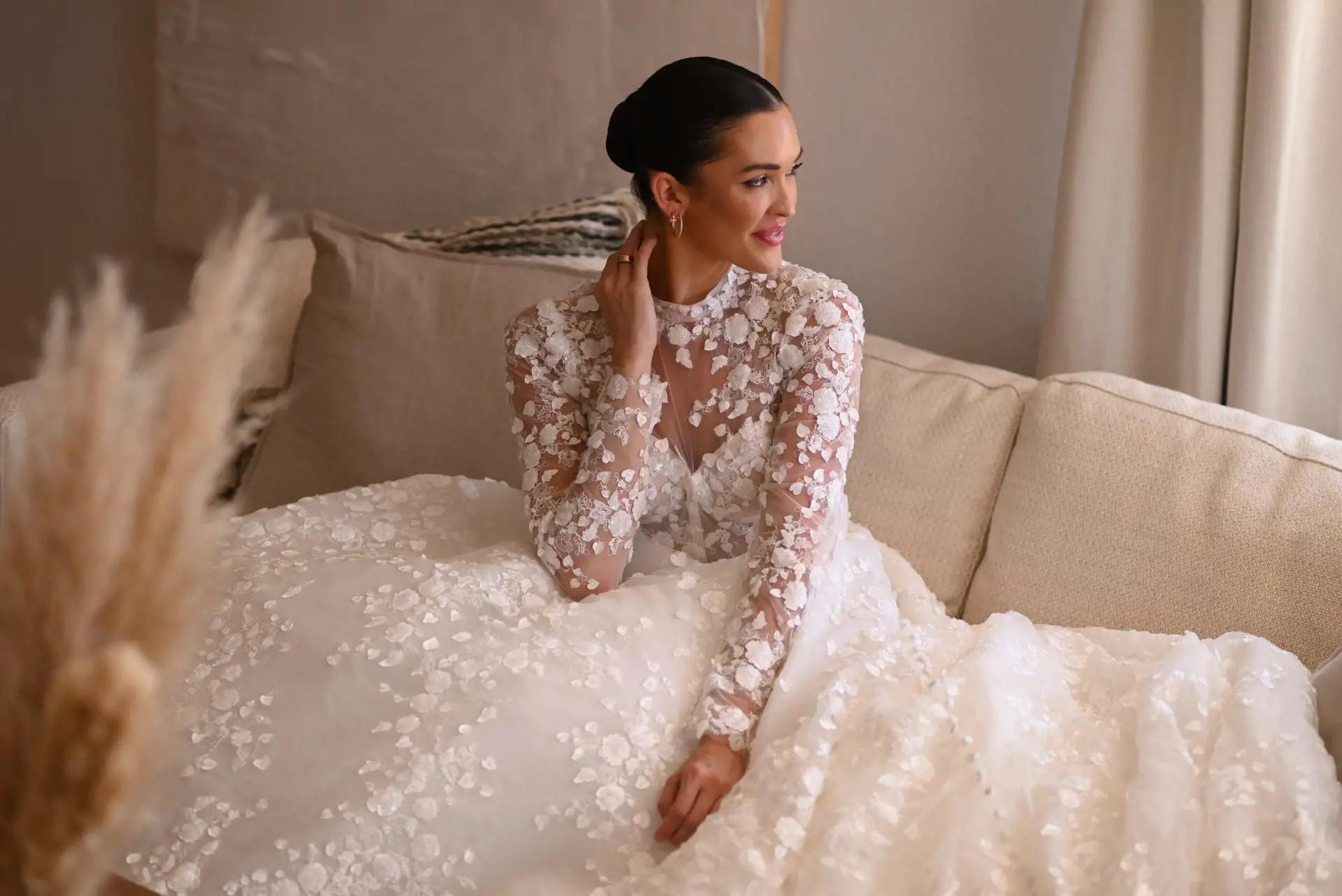 Model wearing a Martina Liana wedding dress