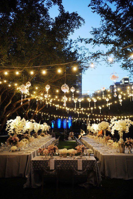 outdoor wedding lights