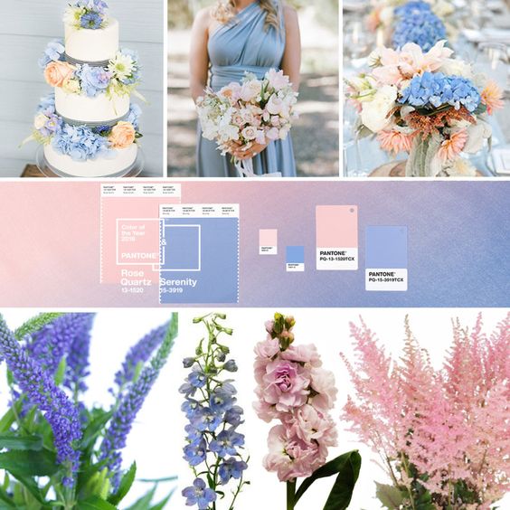 Rose Quartz and Serenity: Pantone Color of The Year 2016. Desktop Image